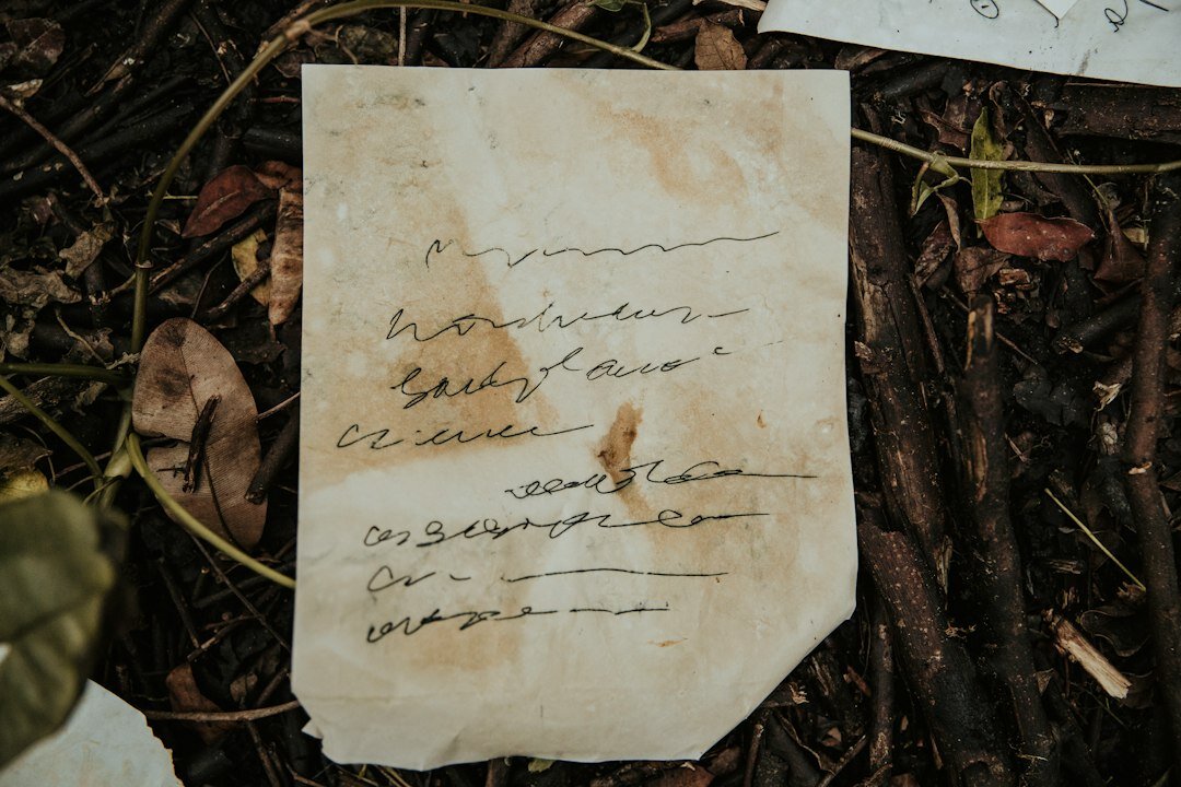 vintage mysterious letter