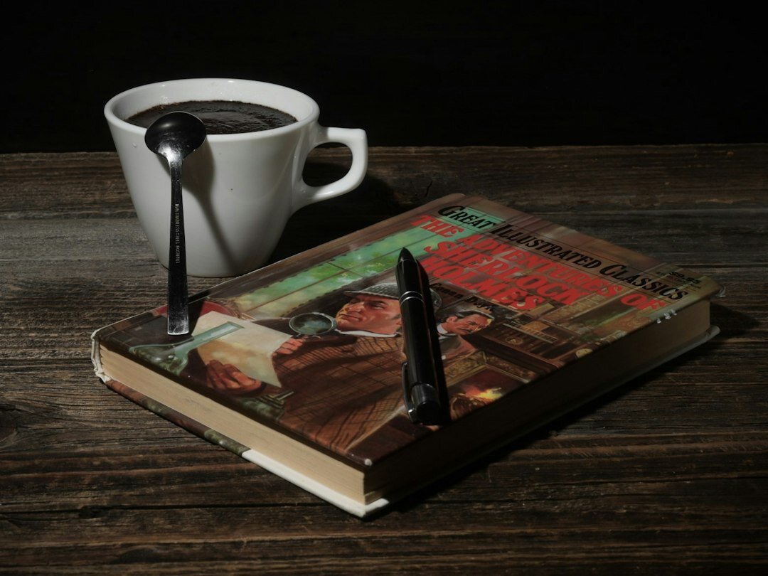 mysterious book on table